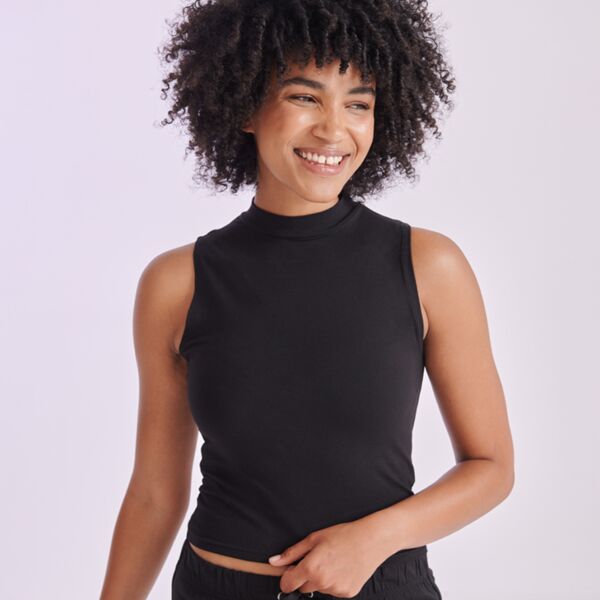 SF Clothing Ladies High Neck Crop Vest Thumbnail